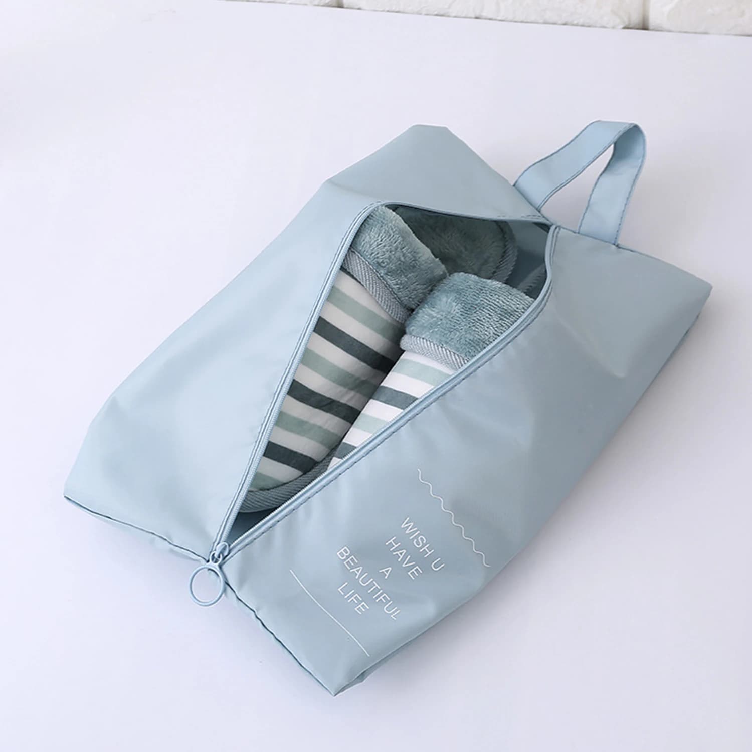 Borsa per scarpe da viaggio durevole borsa per scarpe borsa per scarpe portatile semplice impermeabile a prova di polvere borsa per riporre oggetti multiuso