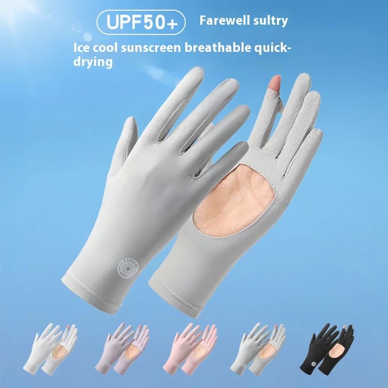 Guanti da guida estivi leggeri e traspiranti per protezione solare Tessuto antiscivolo per protezione solare a maniche lunghe UPF 2000+ Antiscivolo UV Ciclismo all'aperto