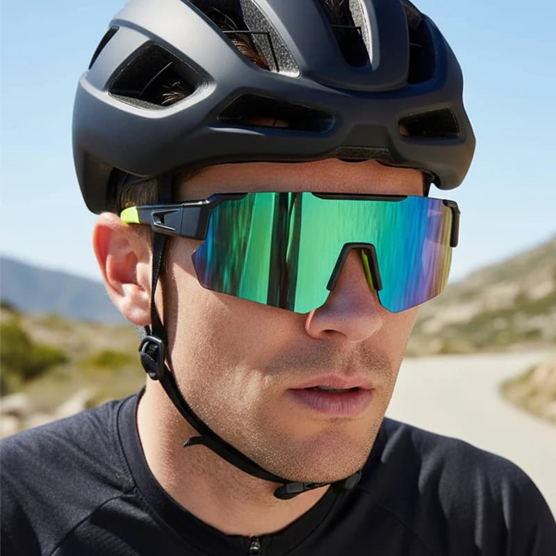 Nuovi occhiali da sole UV alla moda per biciclette, sport all'aria aperta, occhiali da ciclismo, occhiali da sole protettivi colorati 9336