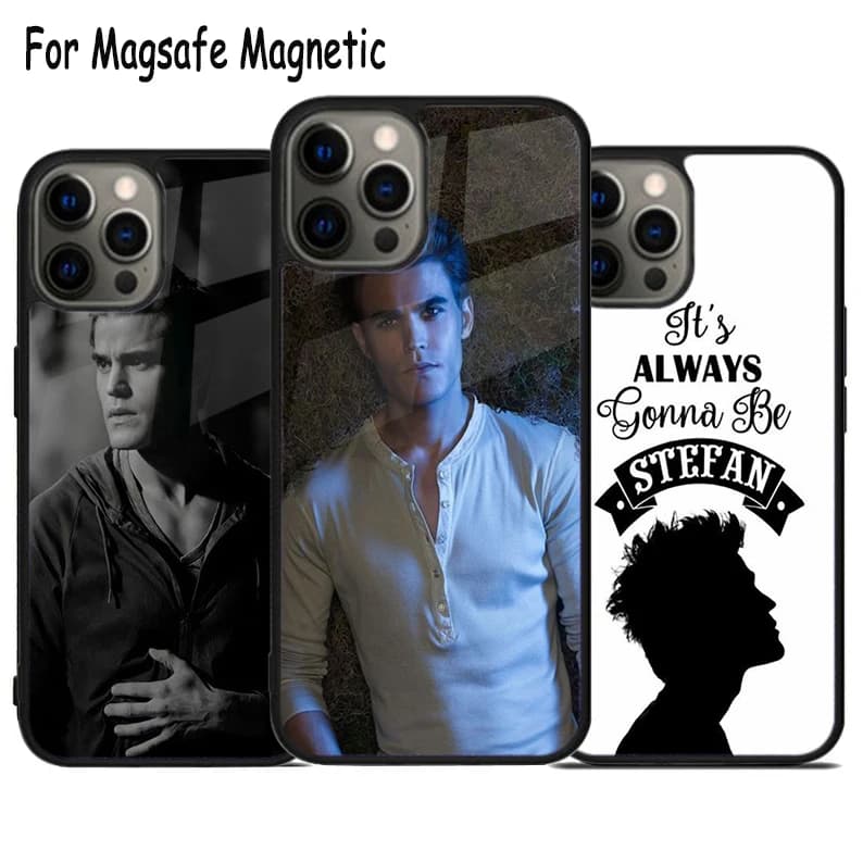Cover Magnetica Magsafe Vampire Diaries Stefan Salvatore per iPhone 17 Air 15 16 16e 14 13 11 12 Pro Max Plus