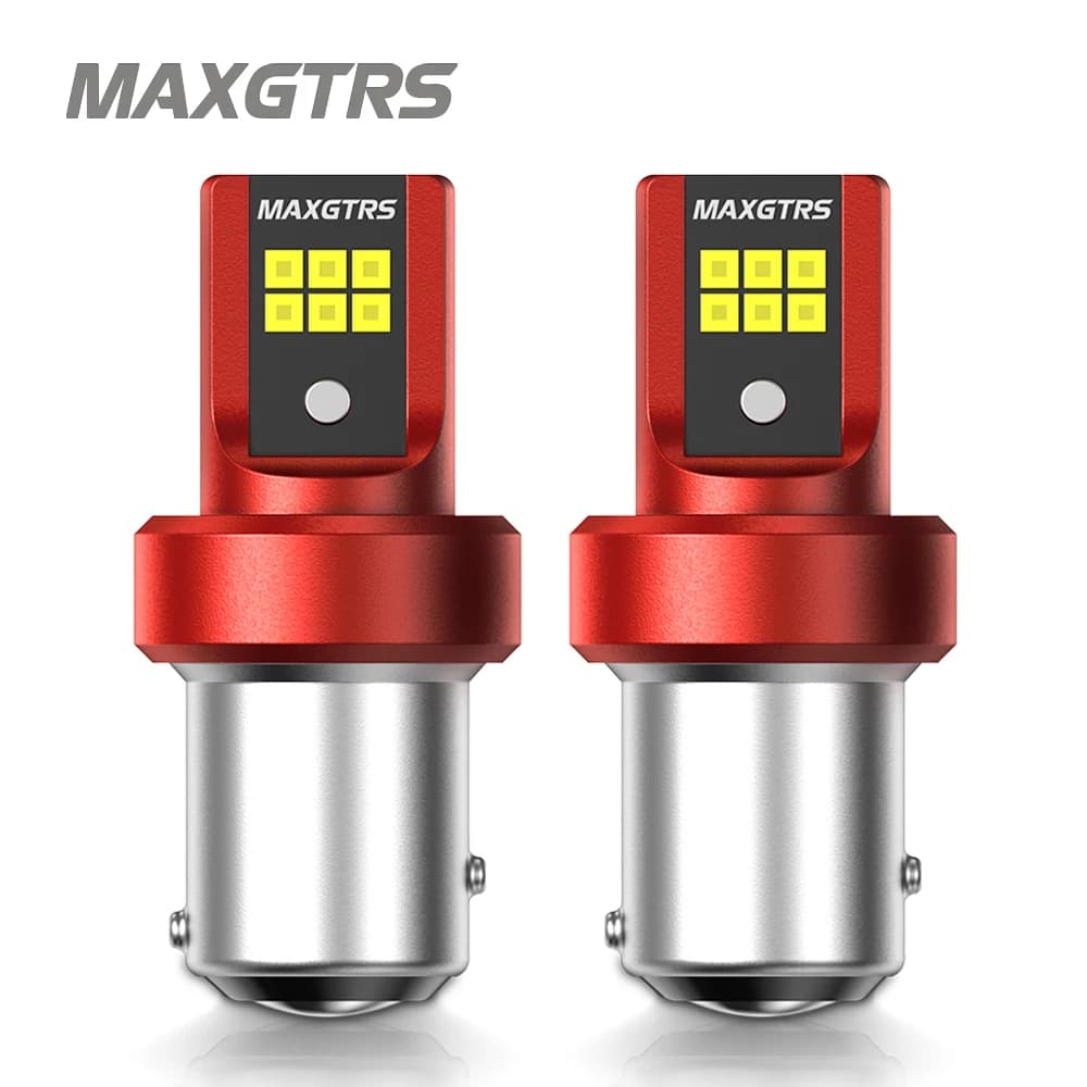 2X Lampadine LED Super Luminose P21W BA15S 1156 7506 BAY15D 1157 P21/5W T20 7443 for Position lights, Retromarcia and DRL Auto 12V