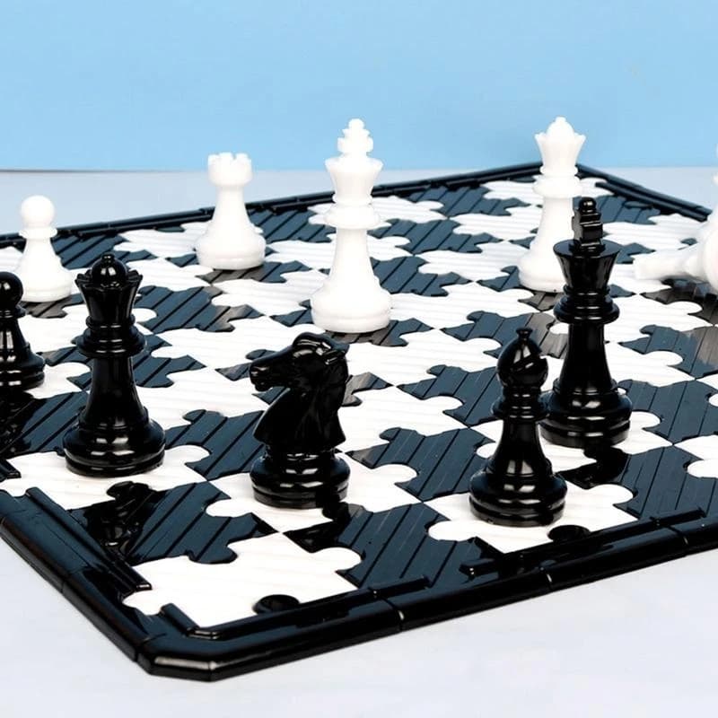 Stampo per colla fai-da-te Scacchi Festa libero Puzzle Gioco da tavolo Dama classica Stampo epossidico cristallo per