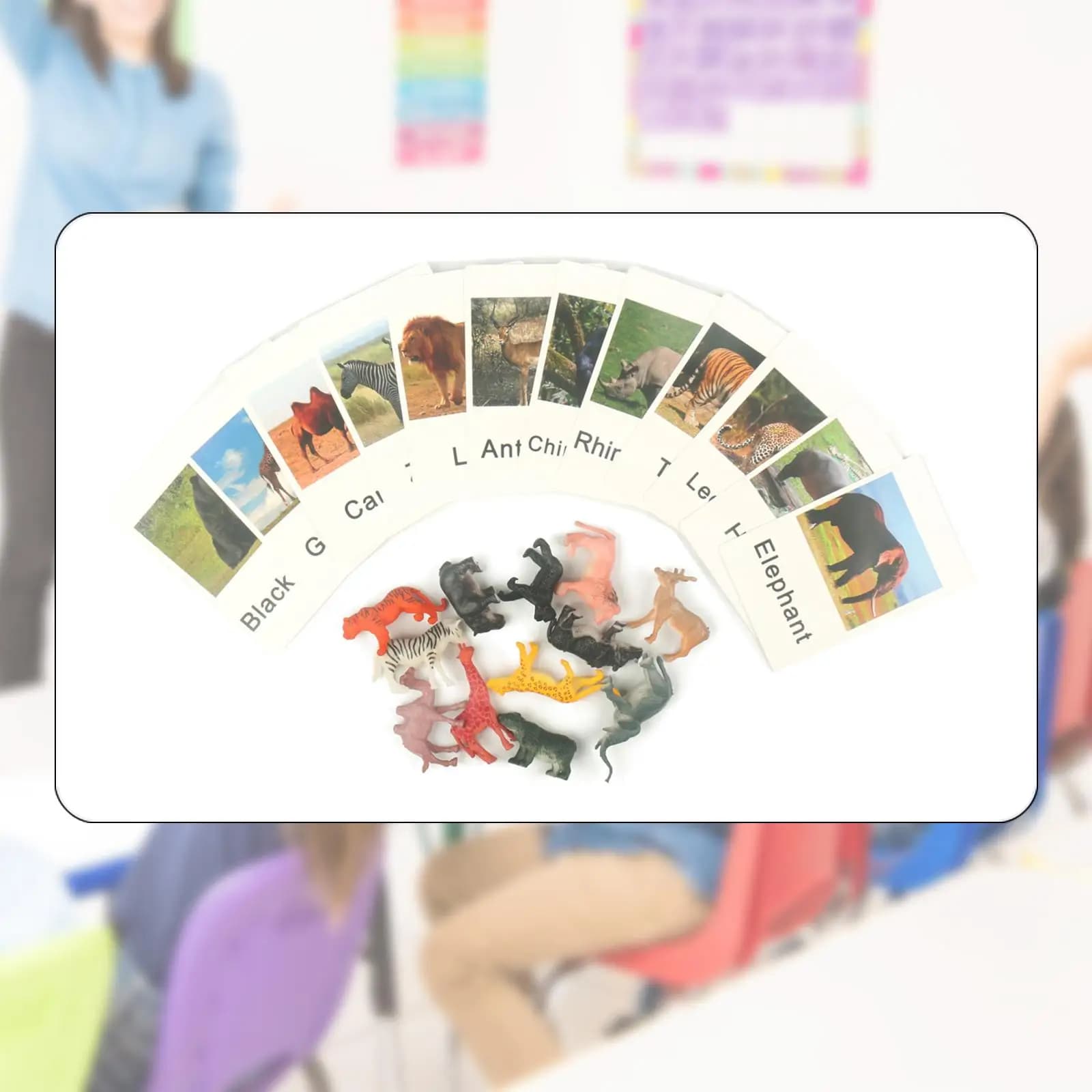 12 pezzi di carte di abbinamento animali giocattolo giocattolo educativo regali ragazzi ragazze