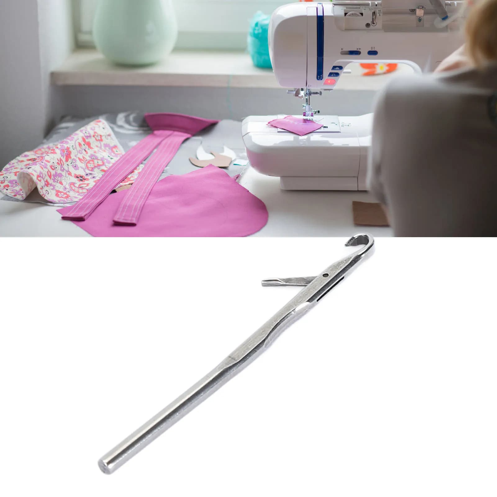 Metal Overlock Looper Replacement Serger Hook Needle For Blanket Carpet Edging Sewing Machine Parts
