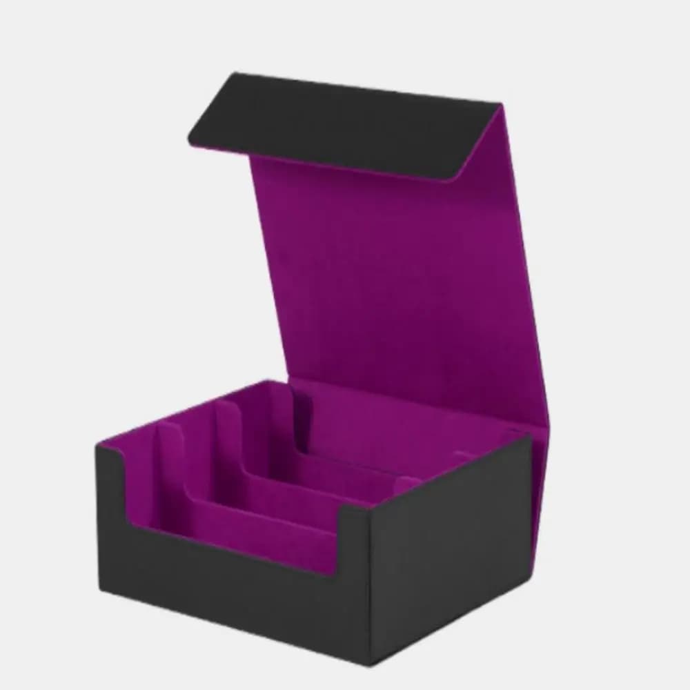 Trading Card Storage Box, Can Hold 1800+ Single Decks Magnetic Closure PU Leather Card Box Fits For TCG Cards
