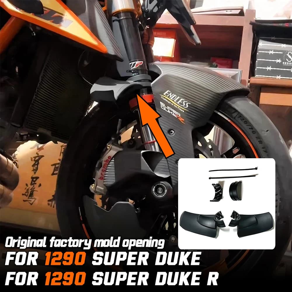 Moto PER 1290 SUPER DUKE/R spoiler ala deflettore aria Per 1290 Ali Modificate Moto GP Ammortizzatore Anteriore Ala Spoilep Trim