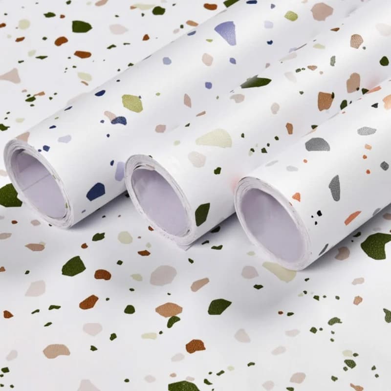 Carta da parati autoadesiva impermeabile di colore solido del Terrazzo per la carta di contatto dell'armadio da cucina del vinile della decorazione della camera da letto dei bambini del soggiorno