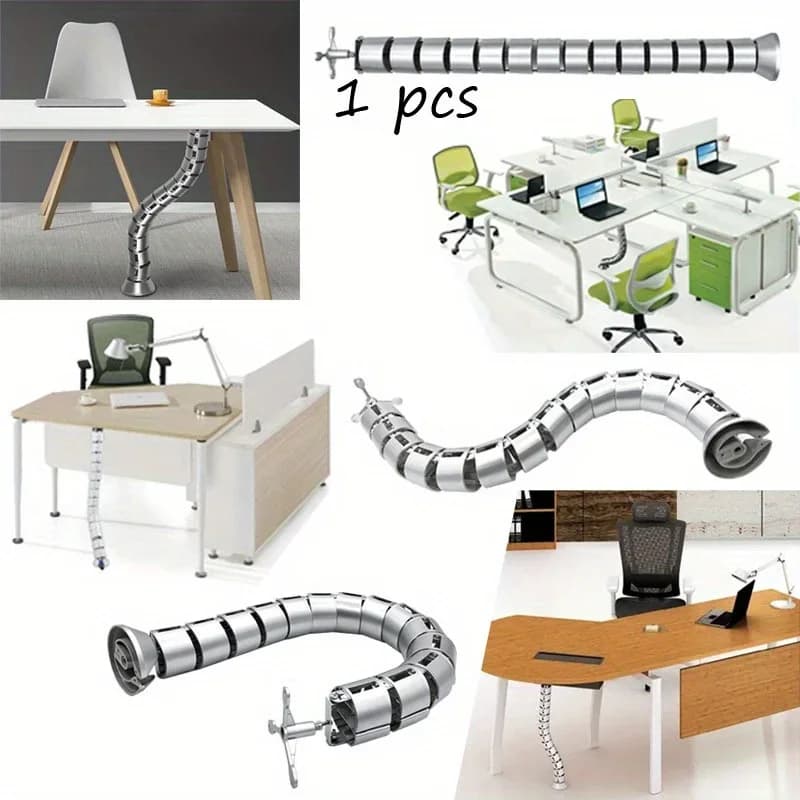 Organizzatore per Cavi a Spirale, Tubo Avvolgicavo, Protezione per Cavi, Accessori per Ufficio e Computer, 1 Pezzo