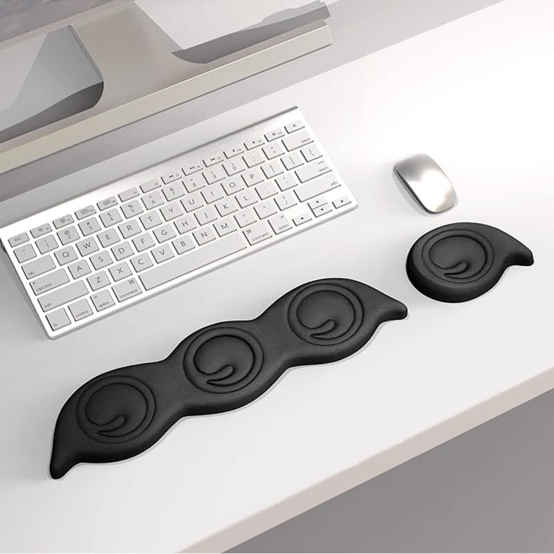 Set poggiapolsi per tastiera e mouse per computer Poggiapolsi ergonomico per mouse Allevia l'affaticamento delle mani Adatto per lavoro d'ufficio e giochi