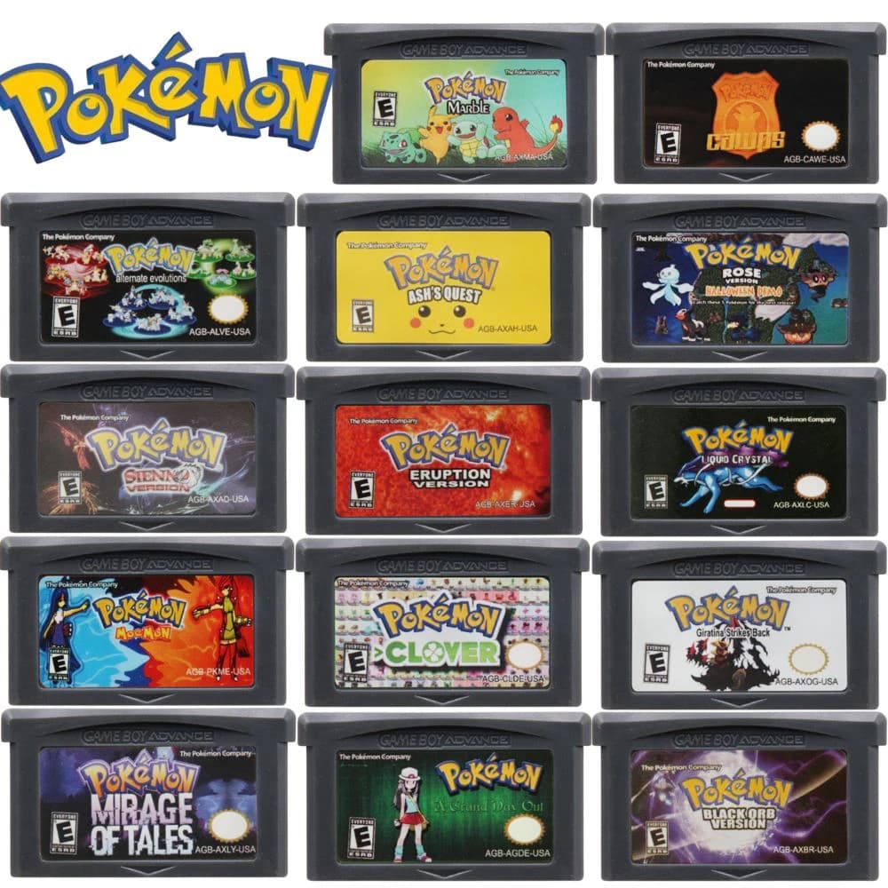 Cartuccia di gioco GBA scheda Console per videogiochi a 32 Bit serie Pokemon Rocket rassodato Unbound Radical Red Sienna Sweet per GBA