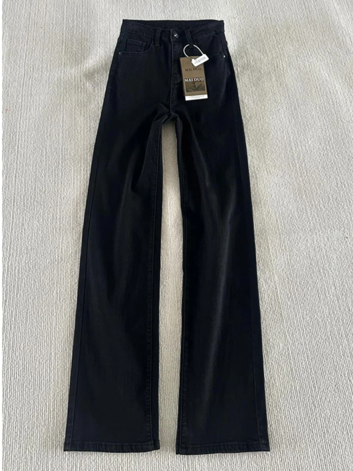 Cleanfit Bla Men's Jeans Extended Length Slim Fit High Waist Straight Leg Faionable Durable Casual Spring Autumn Wear