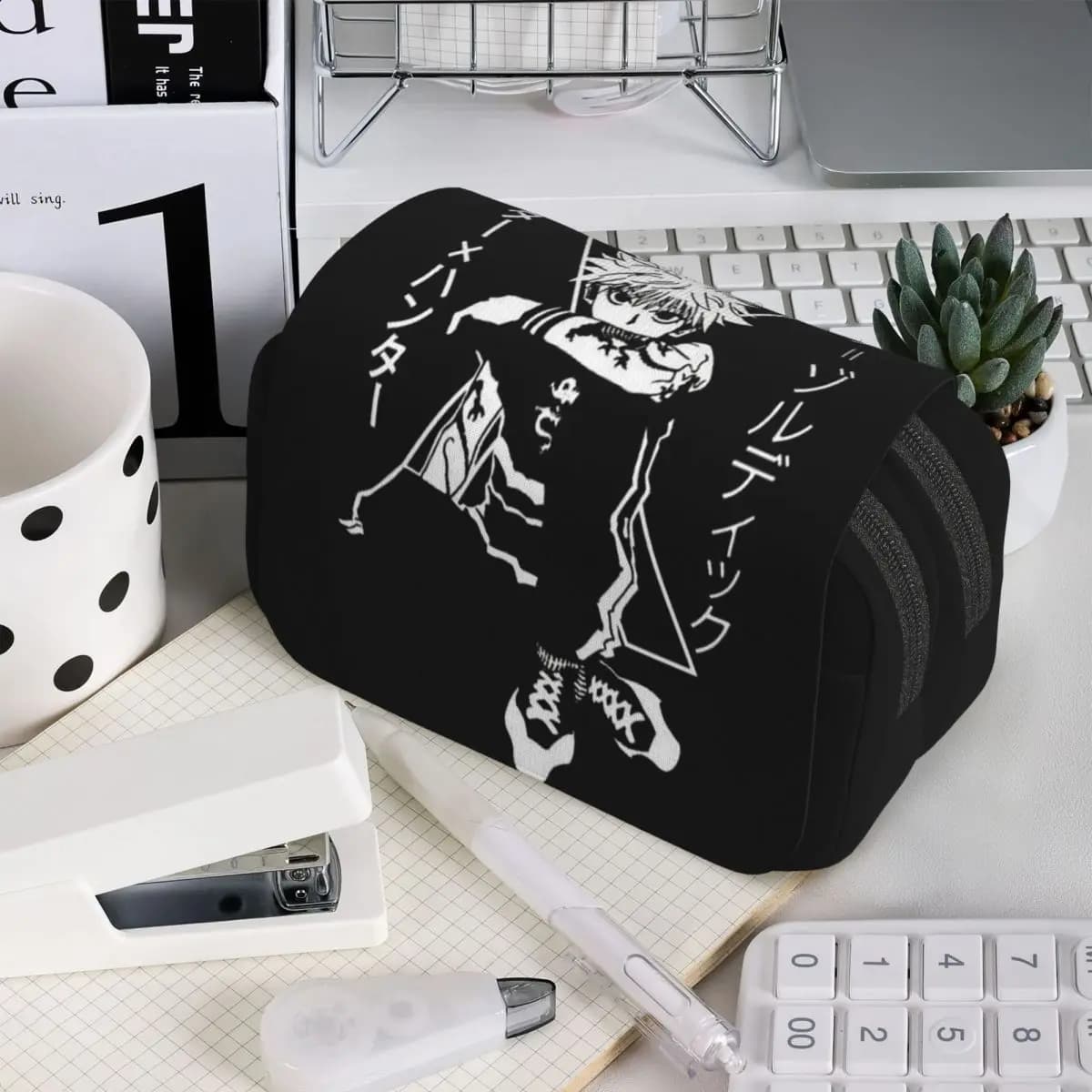 Astuccio per matite di Killua Zoldyck, anime Hunter X Hunter, per studenti, regalo, portapenne, borsa per cancelleria, portaoggetti per penne