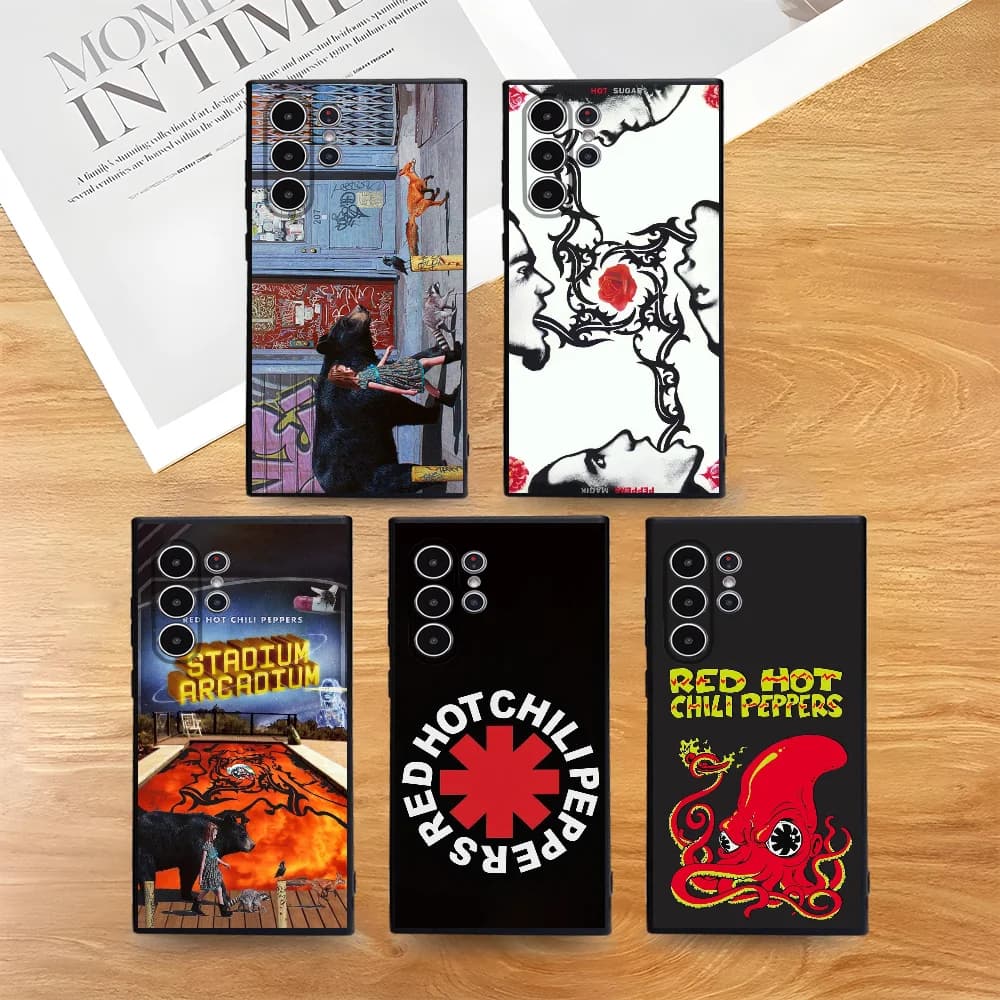 Custodia per telefono Red Hot Chili P-Peppers Band per Samsung S Series S21 S22 S23 S24 S25 FE Plus Ultra TPU Custodia morbida per la pelle