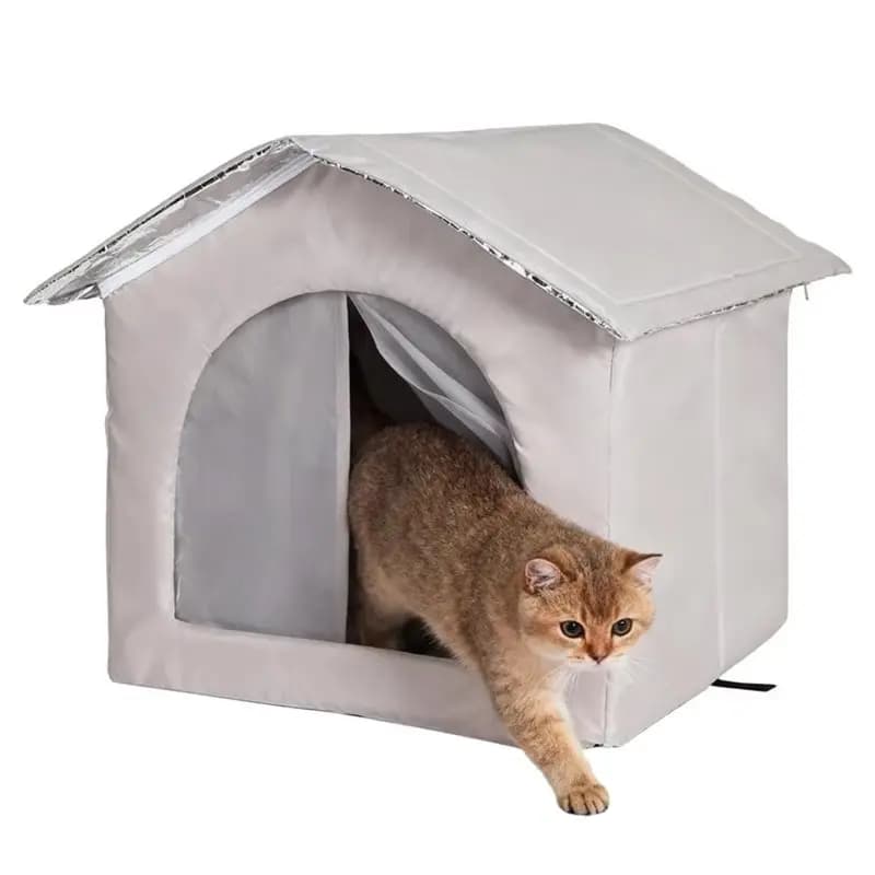【PRICE-DROP!】Casa per gatti per riparo per gatti all'aperto Caldo resistente alle intemperie con schermo Letto per gattini per gattini a tempo freddo Cucciolo di cane Animale domestico An
