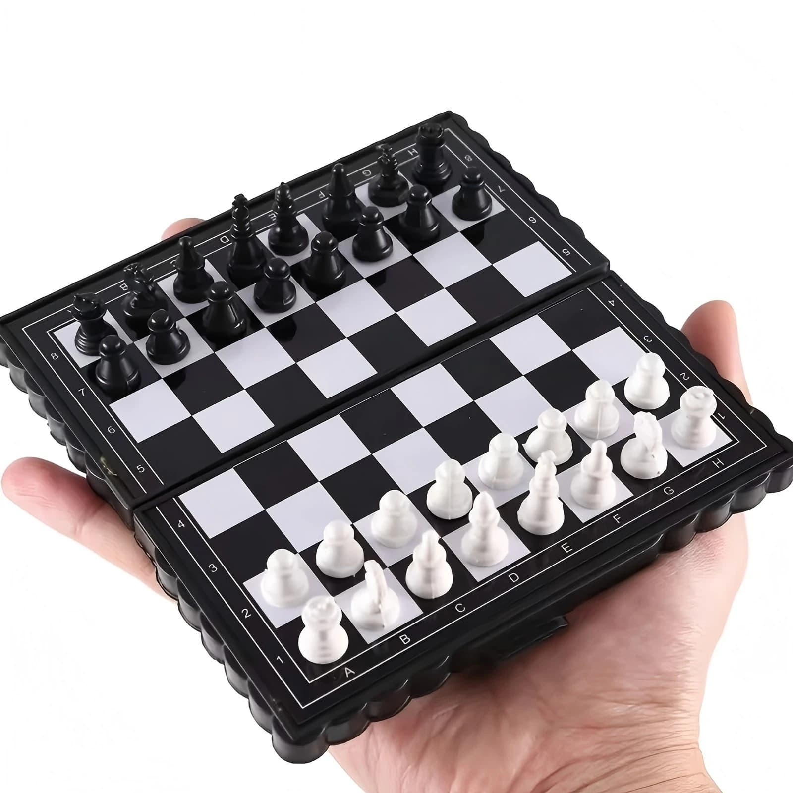 Set di Scacchi Internazionali Portatile Pieghevole, Mini Scacchi Magnetici da Viaggio