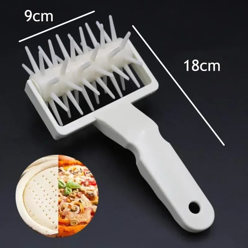 Pastry Dough Rolling Pin Punch Embossing Roller Pie Crust Hole Maker Pizza Baking Rolling Tool Kitchen Cooking Baking Accessorie