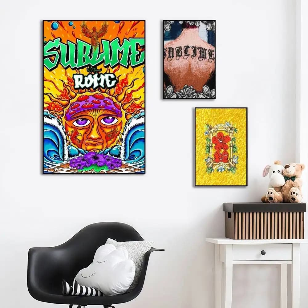 Adesivo POSTER di alta moda band S-Sublime Until the Sun Explodes per soggiorno, ingresso, decorazioni di lusso per la casa