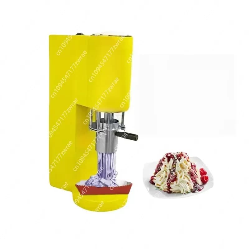 Commercial Mini Countertop Machine Makes Gelato And Ice Cream In Spaghetti And Pasta Shapes Stainless Steel Restaurant Use