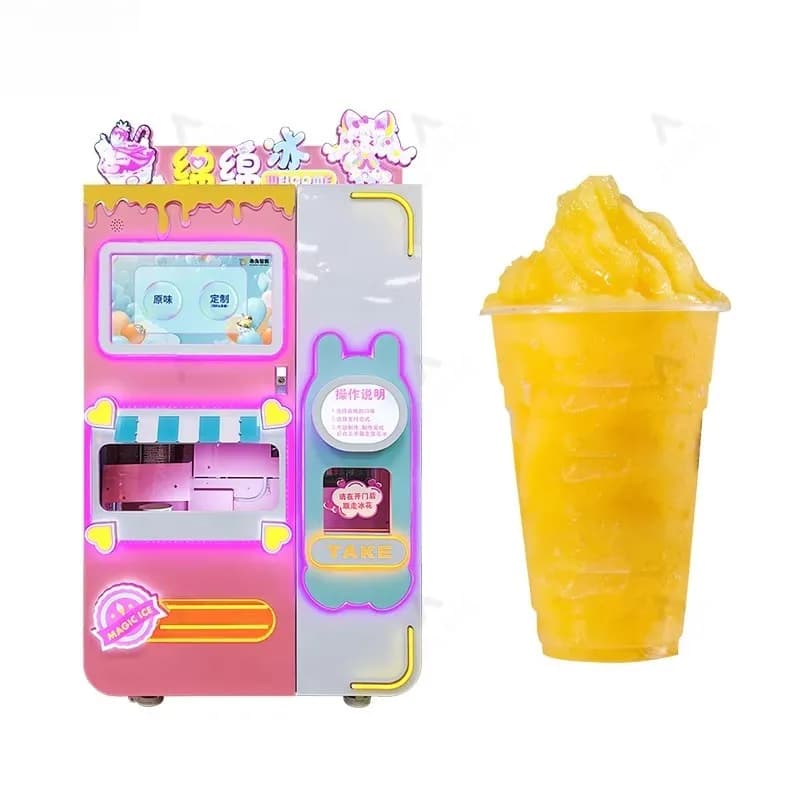 Custom Intelligent Fresh Smoothie Vending Machine Frozen Fruit Juice Soup Mini Robot Blender