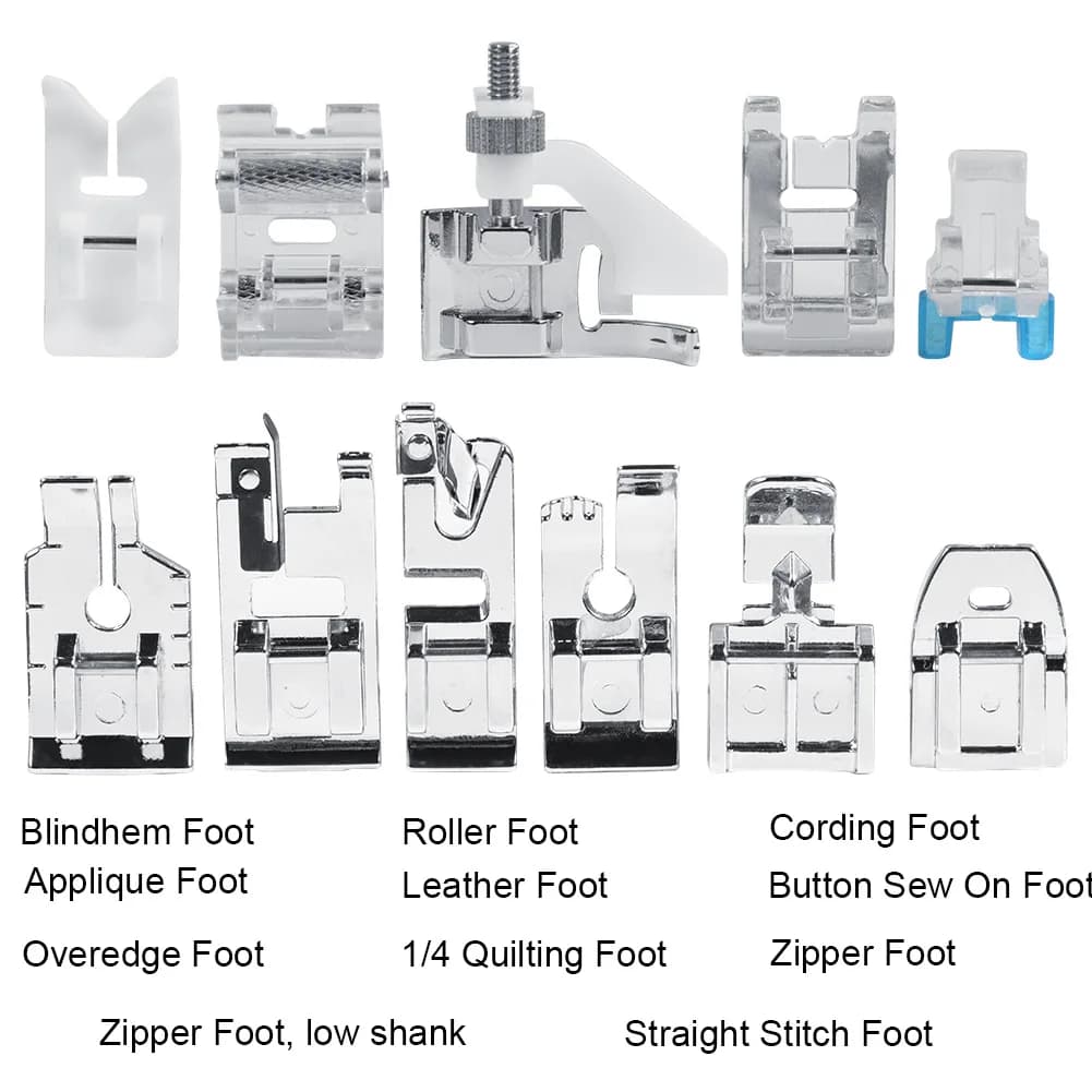 11 pz/set Parti di Macchine Da Cucire Per Uso Domestico Quilting Cerniera Piedino Da Passeggio Piedini Kit Per Brother/Farfalla/Janome/Yokoyam