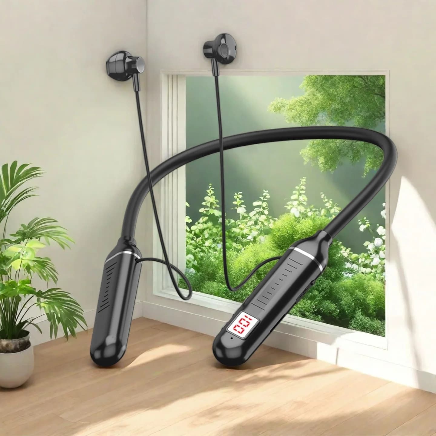 K58pro TWS Cuffie wireless Bluetooth 5.3 Auricolari con fascia magnetica da collo, auricolari sportivi impermeabili con microfono e cancellazione del rumore