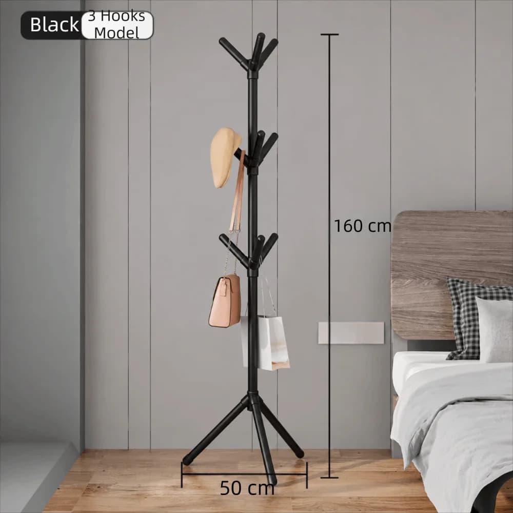 Household Coat Hanger Freestanding Multi Hook Rack Clothes Rack Tree-style Saving Space Coat Hanger Stand For Hall & Living Room