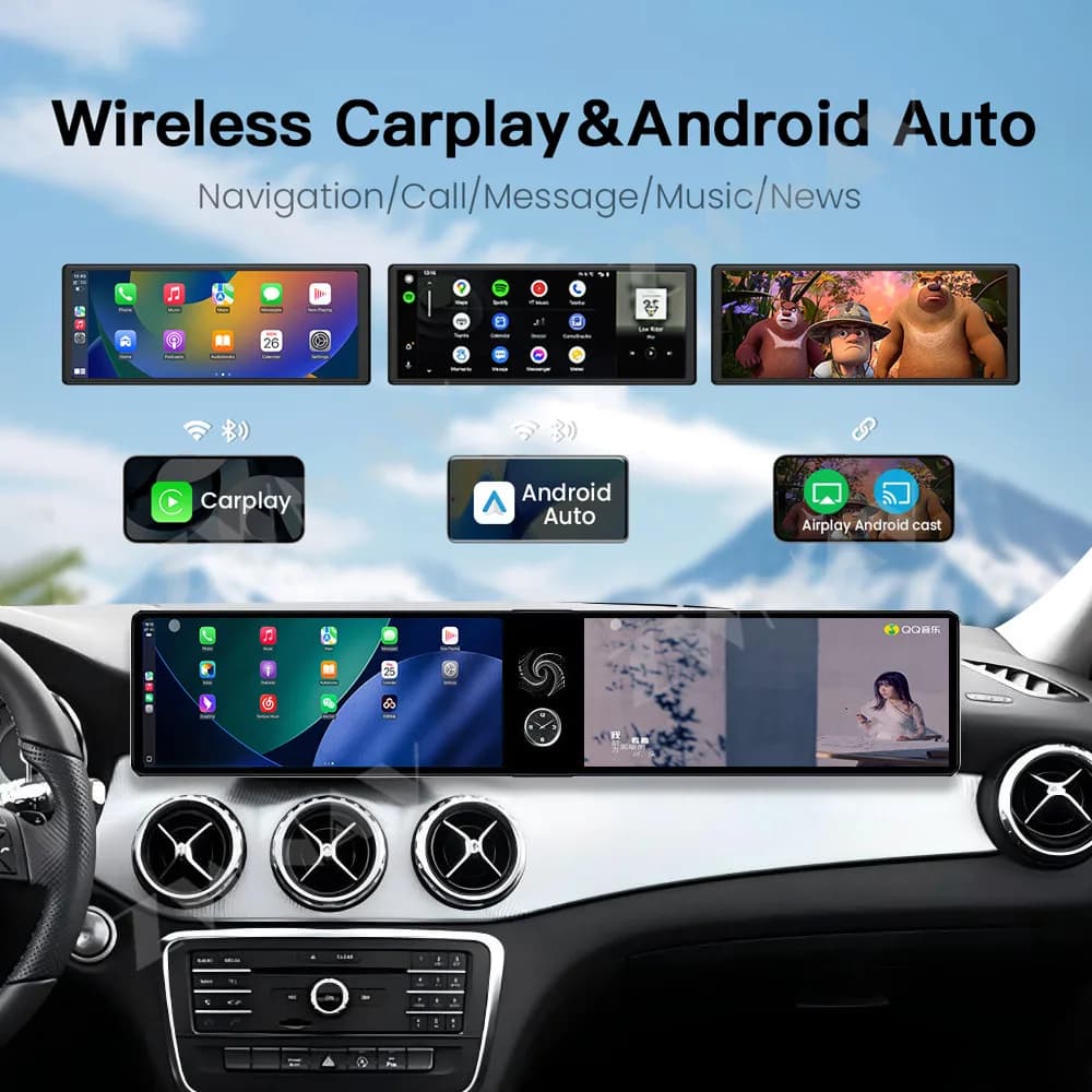 12.3 + 12.3 pollici Touch Screen Android 13 Navigazione GPS Carplay Per Mercedes-Benz GLA 200 2016-2019 Androidauto Carplay 4G WIFI