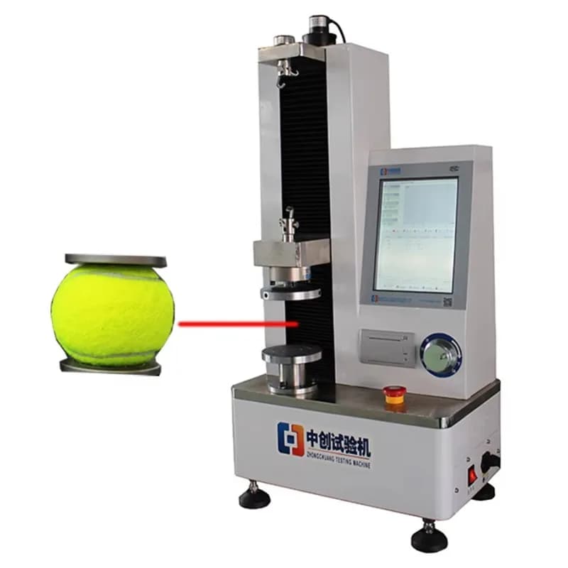 Macchina per prove di compressione di palline da tennis serie touch screen LCD Zhongchuang ZCTL-D500N con risoluzione di 0,001 mm