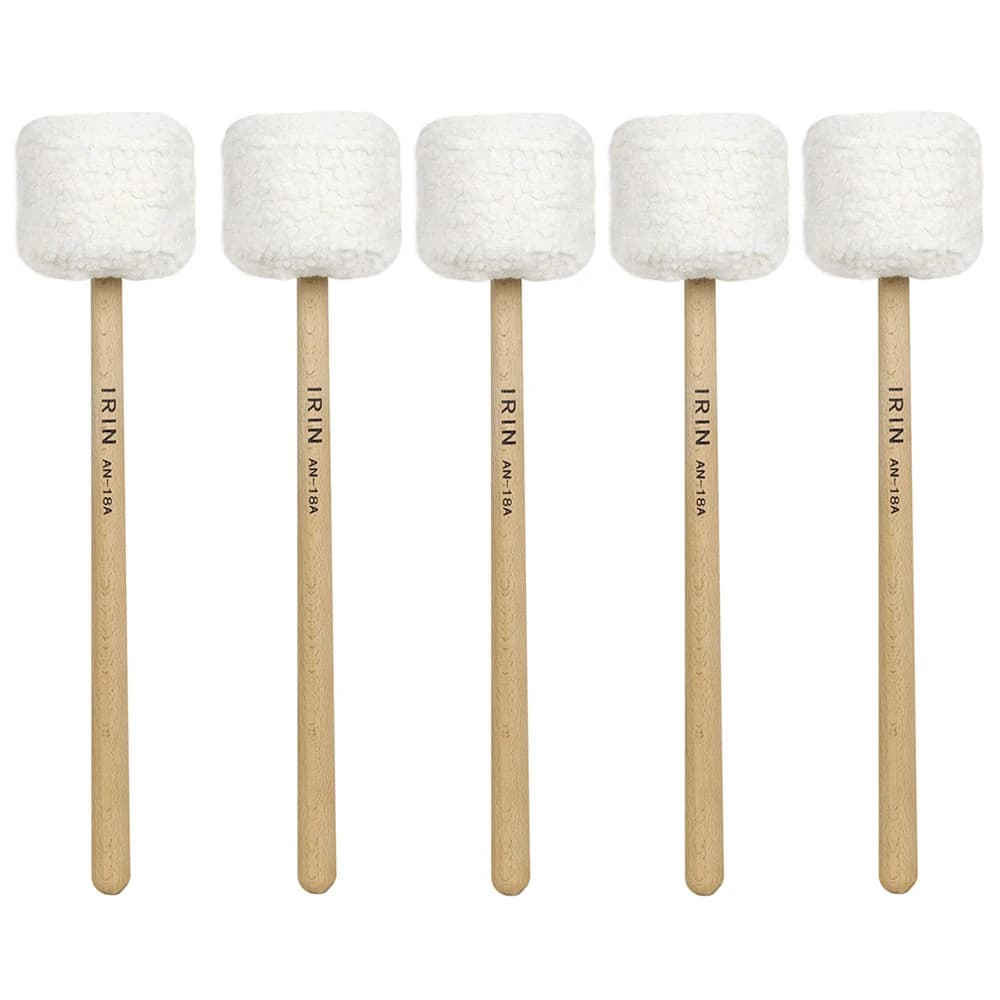 IRIN Singing Bowl Hammer Drum Sticks Lamb Plush Hammer Head Beech Wood Handle Drumsticks Percussion Instrument Parts Accessories