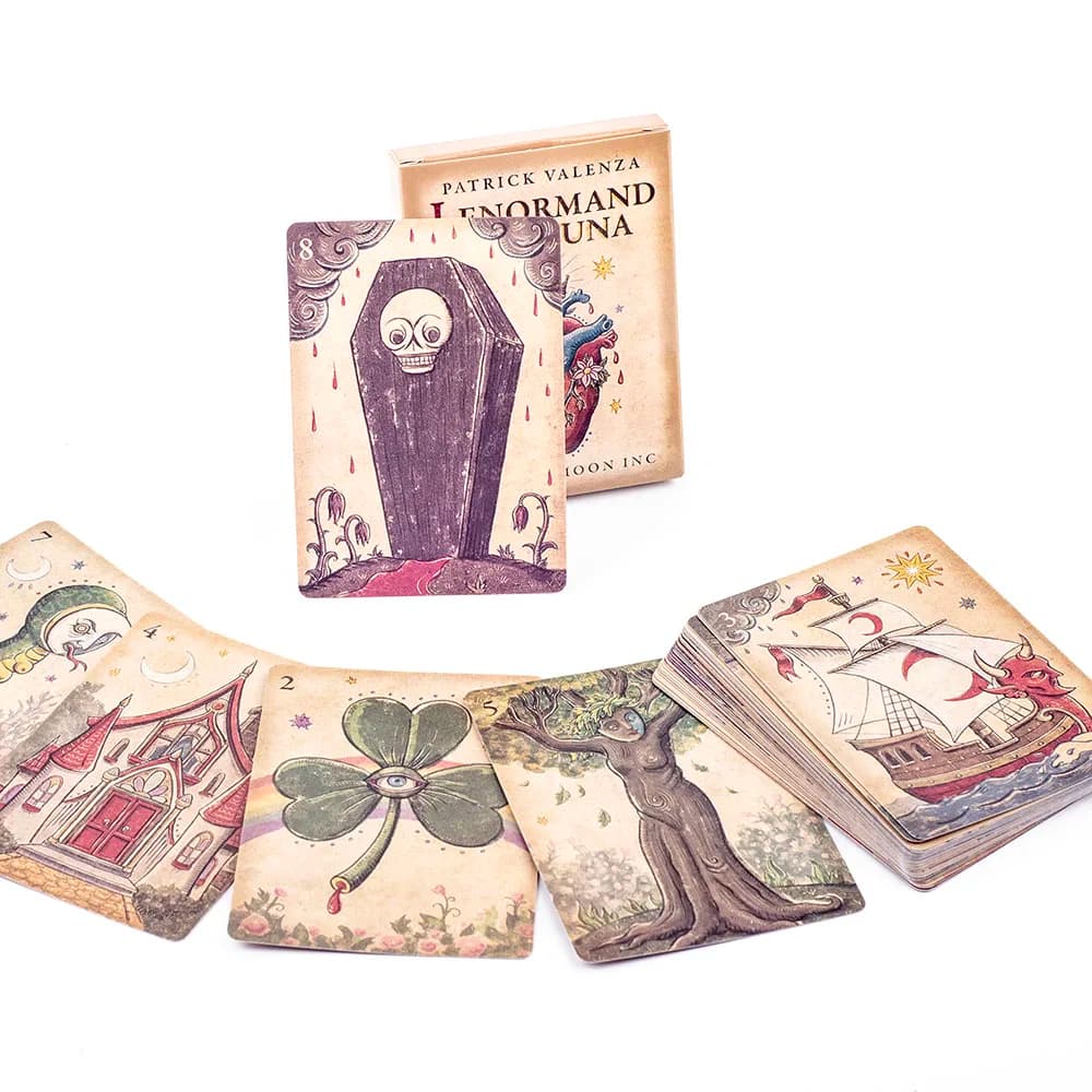 Lenormand Della Luna Tarot Deck 36 Cards Divination Fate Oracle Cards for Party Game 7.3x10.2cm
