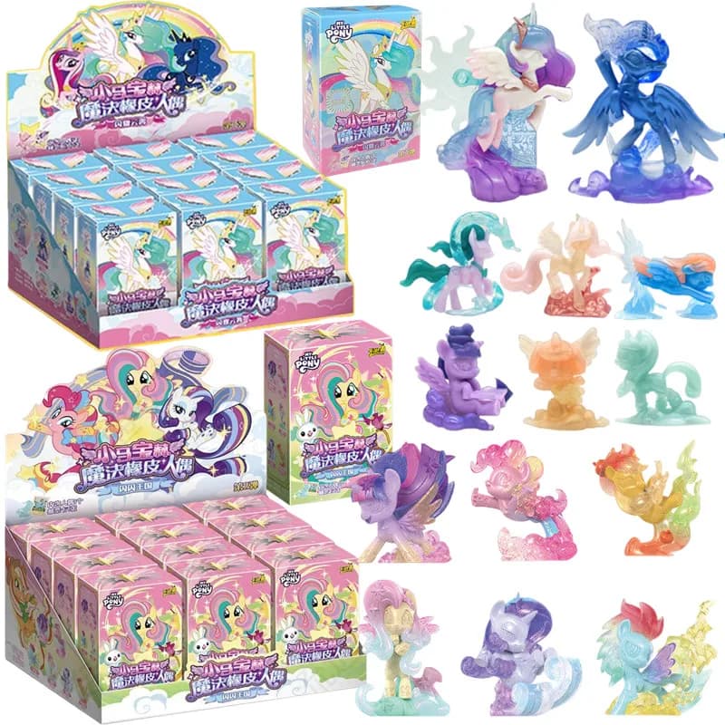 KAYOU My Little Pony Pinkie Pie Twilight Sparkle Friendship Magic Rubber Action Figure Toy Doll Model Surprise Box Birthday Gift
