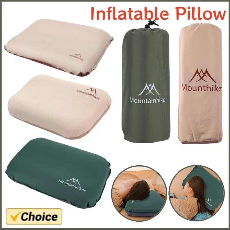 Cuscino per dormire autogonfiabile ultraleggero portatile 3D Cuscino d'aria da campeggio Cuscino da viaggio comprimibile ad alto rimbalzo Protezione per il collo