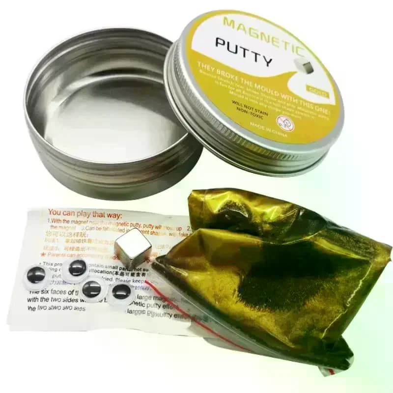 Putty Slime Gravity Defying Magnet Toy Black Tech Science Kit Educational Fidget Toy For Elementary School Students Magnetic