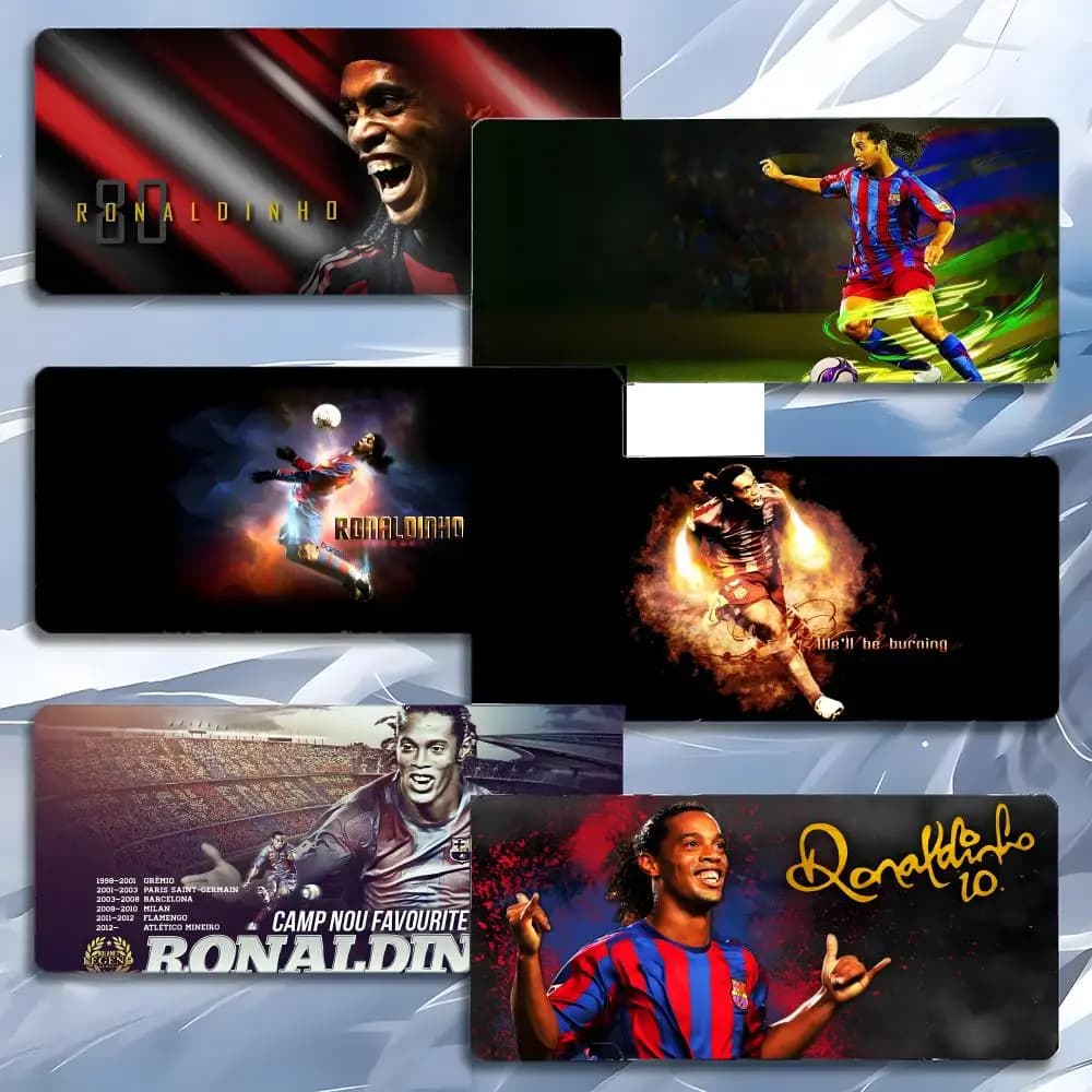 Tappetino per mouse R-Ronaldinho, atleta abile, tappetino per mouse grande da gioco LockEdge, tappetino da scrivania per PC ispessito