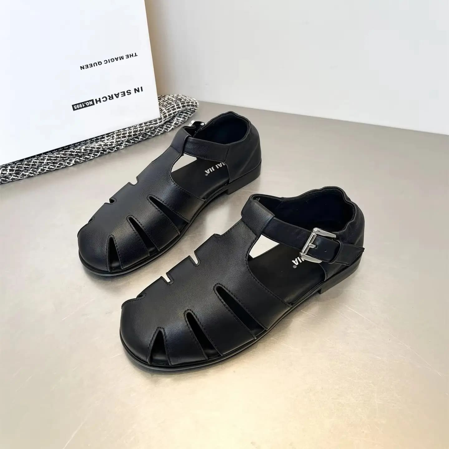 Nuovi Sandali Donna Estivi 2026 in Vera Pelle con Punta Tonda e Cinturino, Stile Gladiatore, Mocassini, Scarpe da Spiaggia, Mary Janes, Zapatos De Mujer