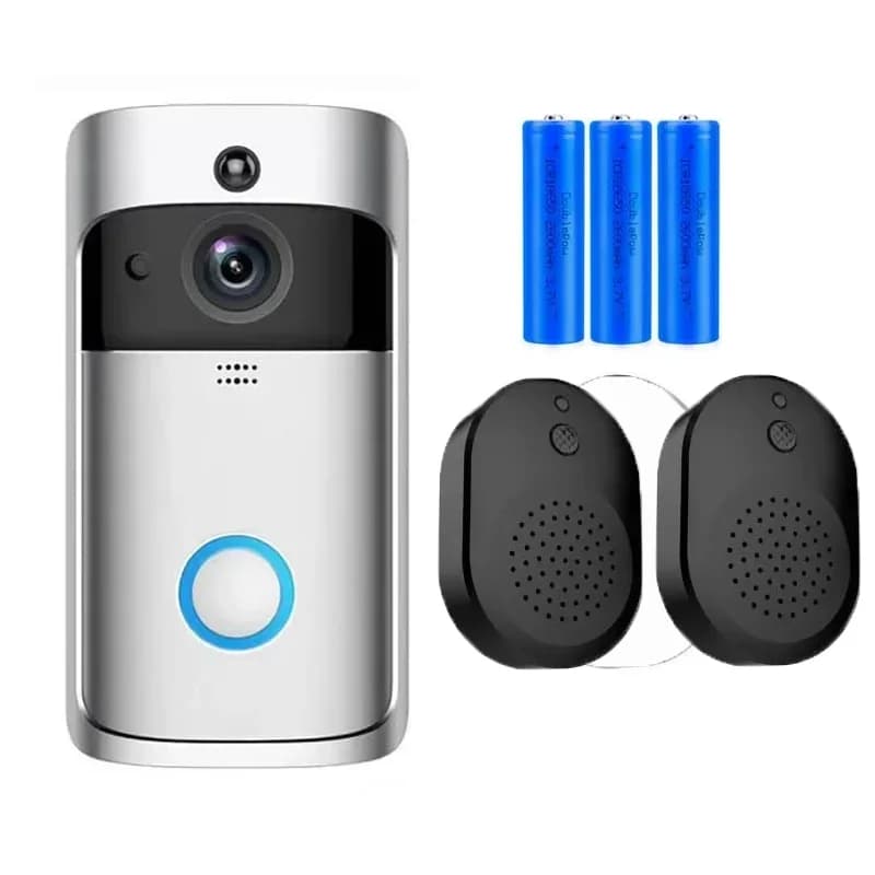 Videocamera per campanello HD IR Alarm campanello WiFi rilevatore di movimento azionato senza fili Audio e altoparlante visione notturna per iOS e Android