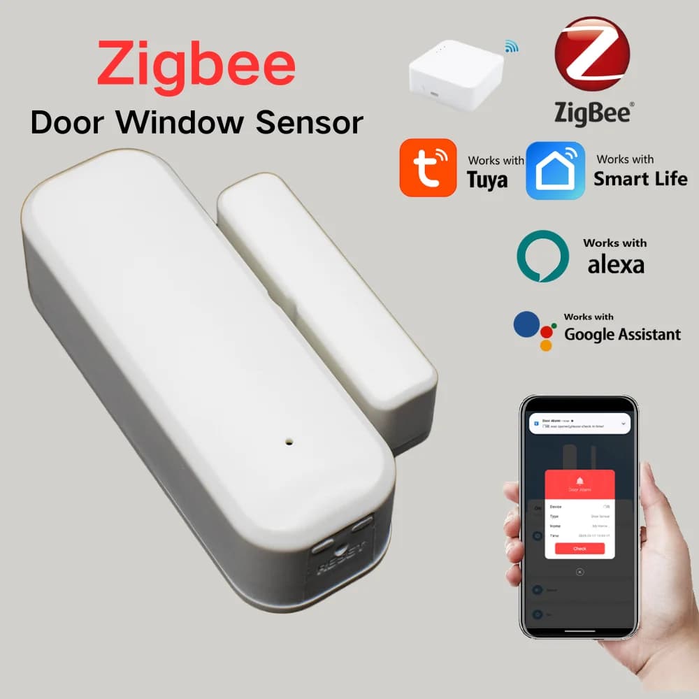 Mini porta finestra Senso Zigbee connessione wireless sistema di allarme di protezione di sicurezza domestica intelligente rilevatori di porte aperte/chiuse
