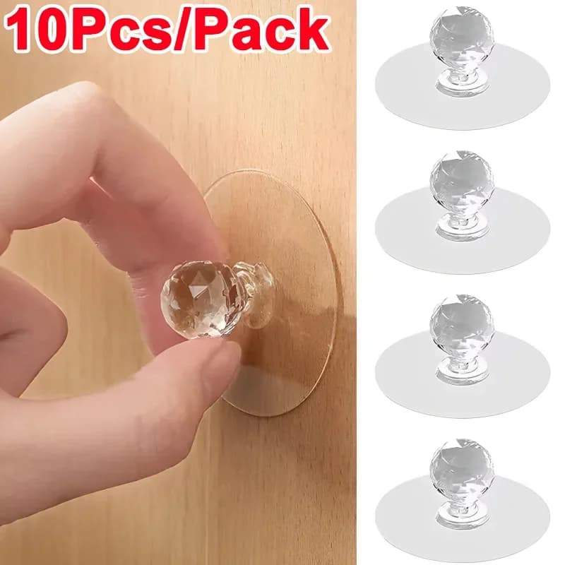 2/10 pezzi manopole per cassetti senza punzonatura maniglia autoadesiva per armadio da cucina mobili armadio comò porta finestra maniglie push pull