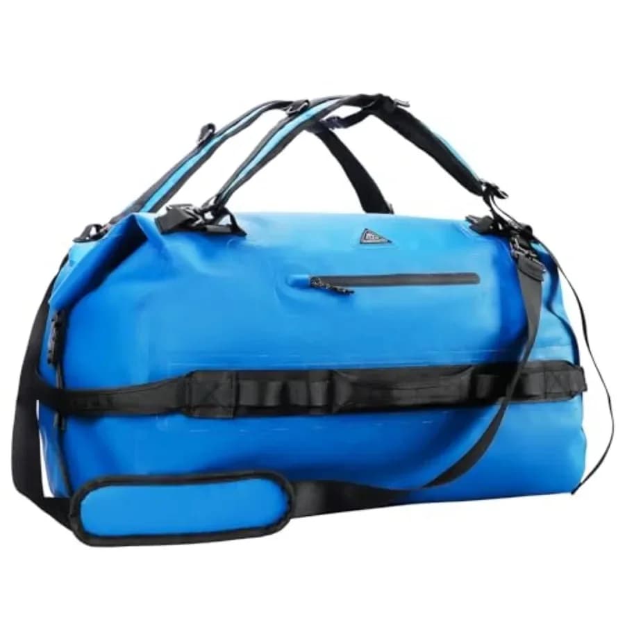 Grande Borsa Impermeabile con Chiusura Roll-Top, Resistente, per Nautica, Viaggi, Moto, Kayak, Campeggio