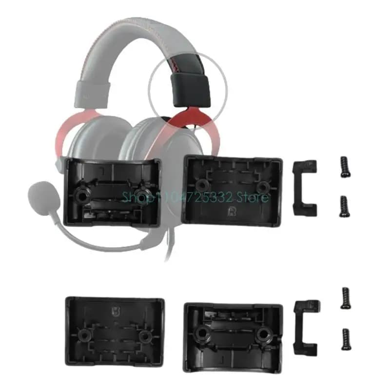 Replacement buckle zipper left/right for HyperX Cloud Silver wireless earpiece repair part, bracket for