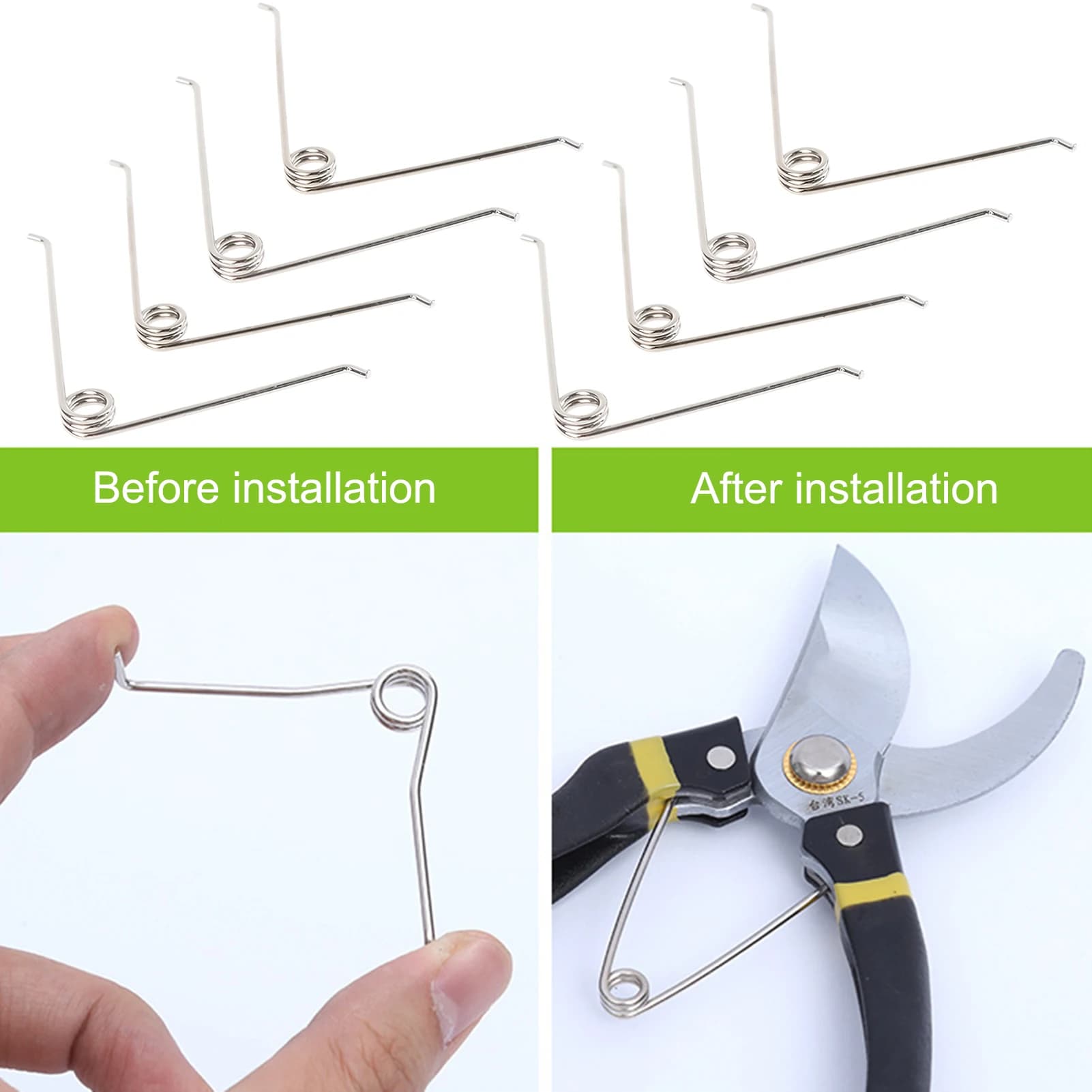 Garden shears Spare spring Metal shears spring V-shaped compression spring suitable for shears