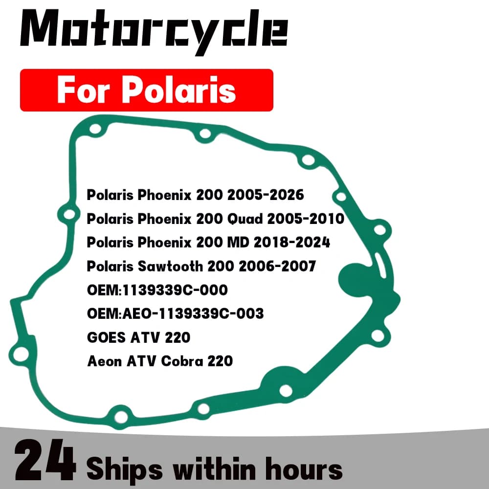 Motorcycle Stator Generator Cover Gasket for Polaris Phoenix 200 Quad 200 MD Sawtooth 200 OEM:0452447 0455349 0455494