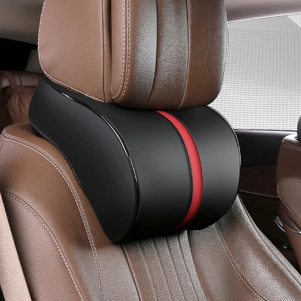 Poggiatesta per auto in pelle PU traspirante poggiatesta cuscino memory foam seggiolino auto supporto per la testa cuscino per il collo accessori per auto