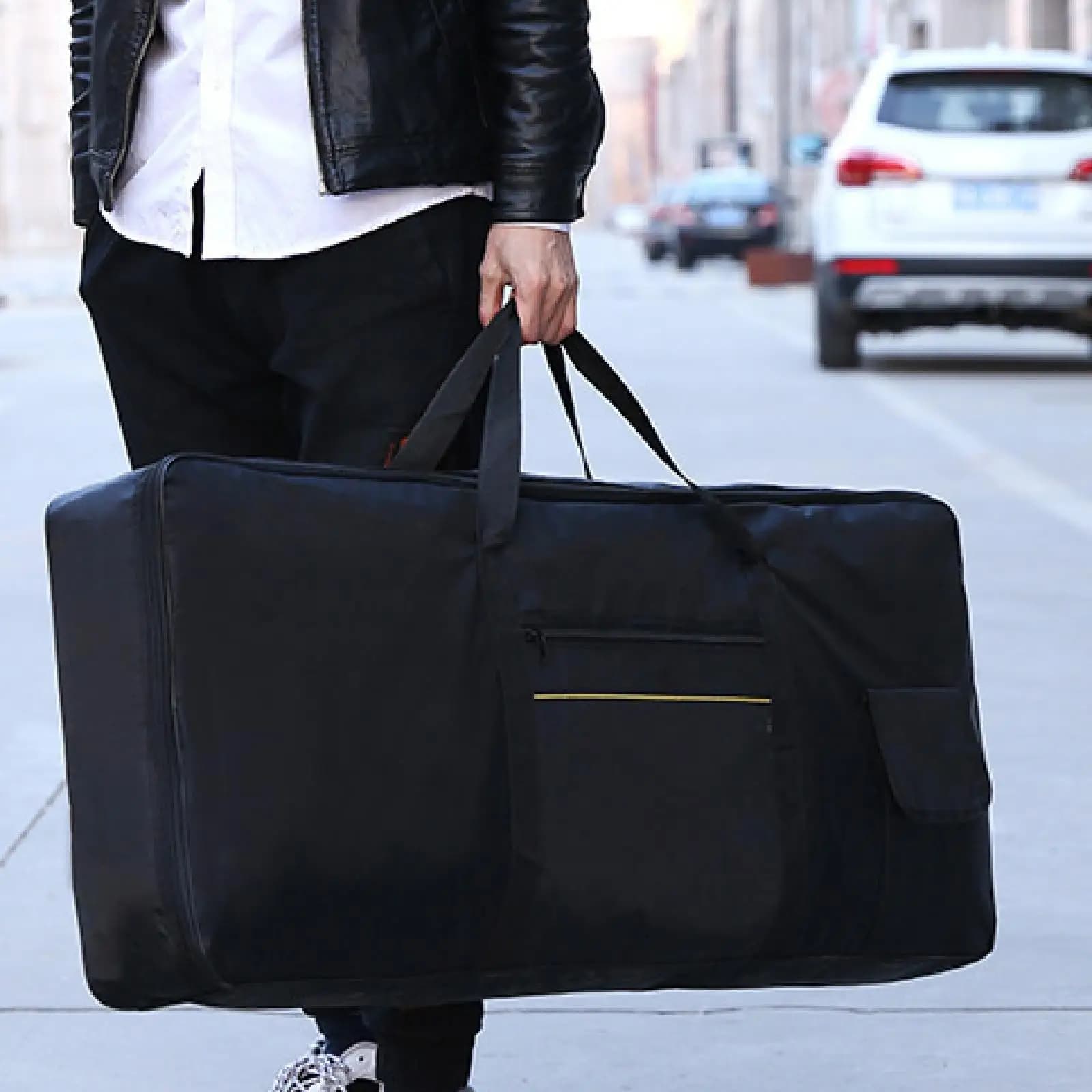 Borsa per Tastiera a 61 Tasti, Protezione e Trasporto Comodo, Regalo per Adulti, Borsa Gig per Tastiera per Esibizioni all'Aperto, Concerti e Tour