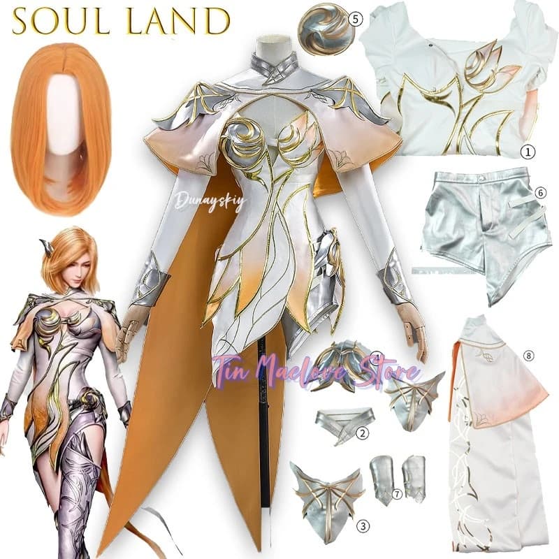Costume Cosplay Soul Land Hu Liena, Set Sexy Ispirato al Gioco Anime, Stile Palazzo Wuhun, Abbigliamento per Giochi di Ruolo Incantevoli, Accessorio per Halloween