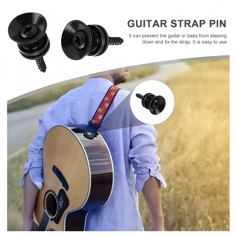 15 Pezzi di Chiusure Nere con Kit, per Ukulele e Chitarra, Adatte ai Principianti