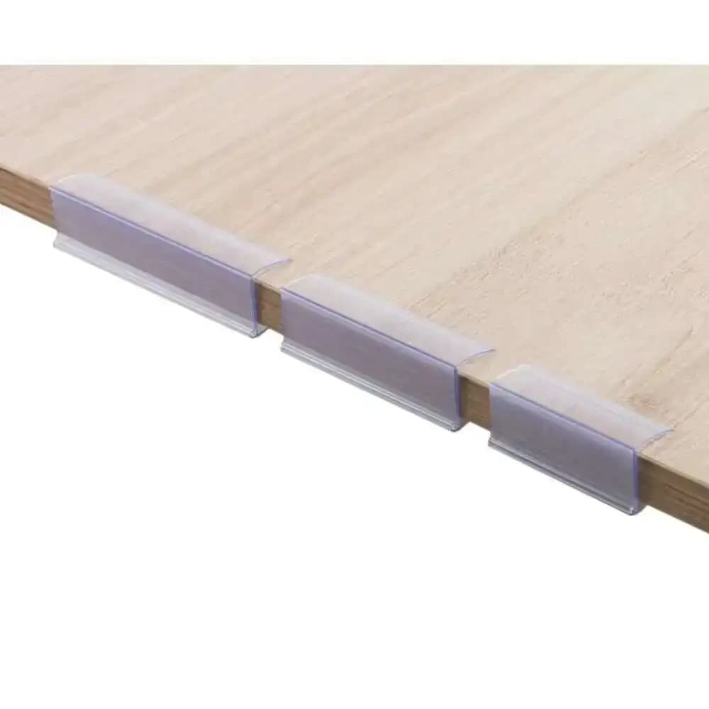 Porta etichette per magazzino Porta cartellini per prezzi in carta Scaffalature in legno o metallo Clip flessibile in plastica trasparente