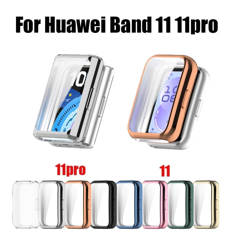 Custodia morbida in TPU per Huawei Band 11 11Pro, cover flessibile antiurto, protezione completa, protezione per lo schermo integrata per Huawei Band 11