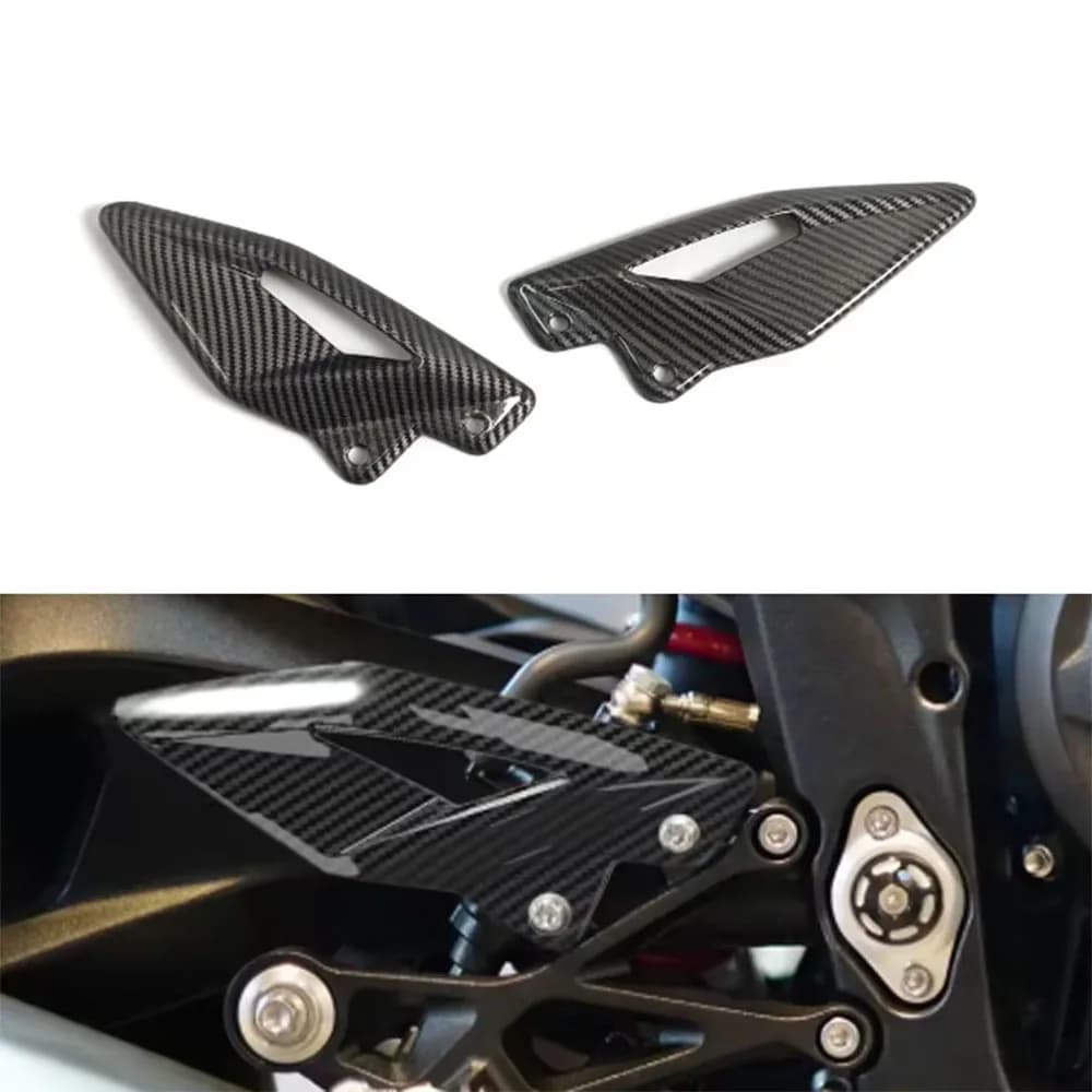For Triumph Street Triple 660 765 R RS 2016-24 Weight Reduction Water Transfer Printing Accessories Heel Guard Plates Foot Rests