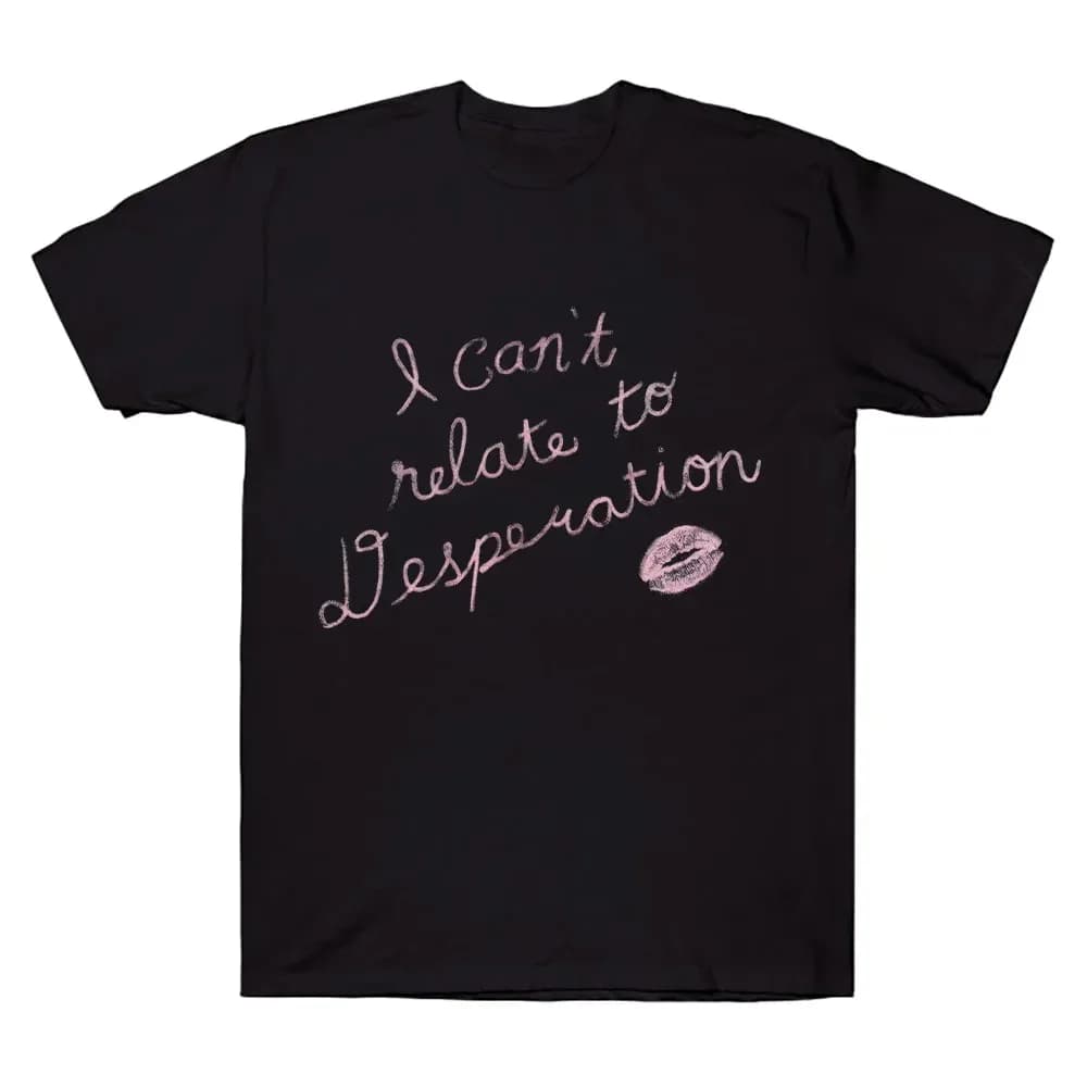 Non posso relare Sabrina Carpenter Tee Girl Trendy Pastello Cultura pop Streetwear Comode magliette in cotone Abbigliamento Estate unisex